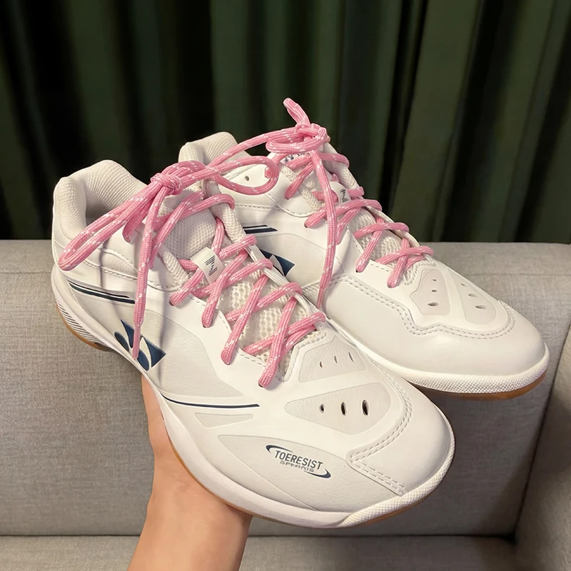 cadarcos-de-badminton-2026-unissex-rosa-poa-adaptaveis-para-tenis-de-badminton-branco-65z4-com-design-poa