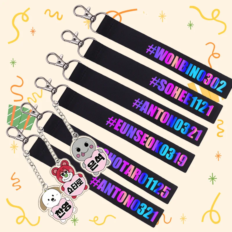 Hot Idol Group RIIZE Lanyard Keyring Shotaro Sohee Eunseok Wonbin Fashion Phone Strap Pendant Bag Accessory Fans Collection Gift