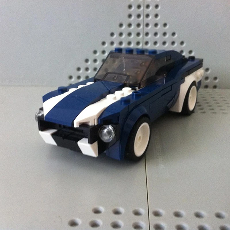 City Car Model MOC Building Bricks American Fastback Sports Car Modular Technology Children Holiday Gifts Assemble Toys Suit