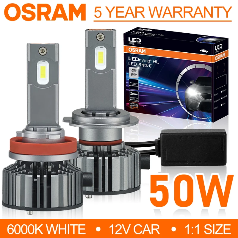 

OSRAM H4 H7 Светодиодные лампы 3570 CSP H11 H8 9005 HB3 9006 HB4 9012 HIR2 Противотуманные фары 6000K Белый ближний свет 100 Вт 2 шт. CANbus Автомобильные фары