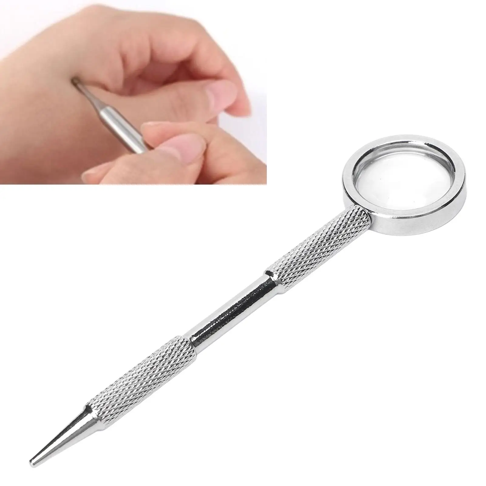 Acupoint Massage Pen w/ Magnifying Glass - Manual Acupuncture Tool