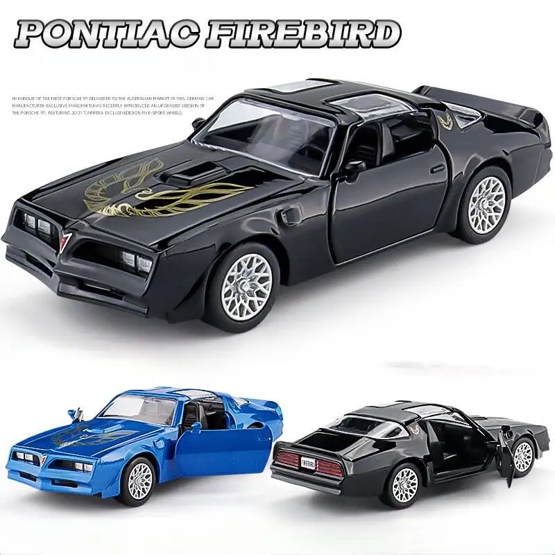 Retro Classic Supercar Pontiac Firebird 1978 Simulation Diecast & Toy Vehicle Pull Back Car RMZ city 1:36 Alloy Collection Model