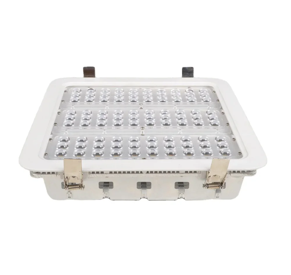 Energy-Efficient Recessed LED Canopy Light for Gas Stations - IP65 Waterproof