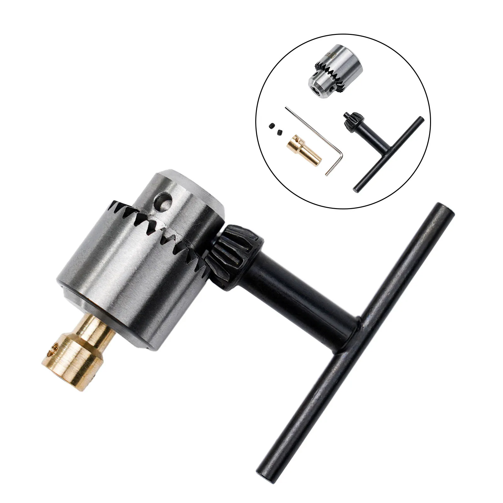 1set 0.3-4mm Micro Motor Drill Chuck Clamping Range Mini Drill Chuck With Chuck Key Electric Drill Accessories Power Tool