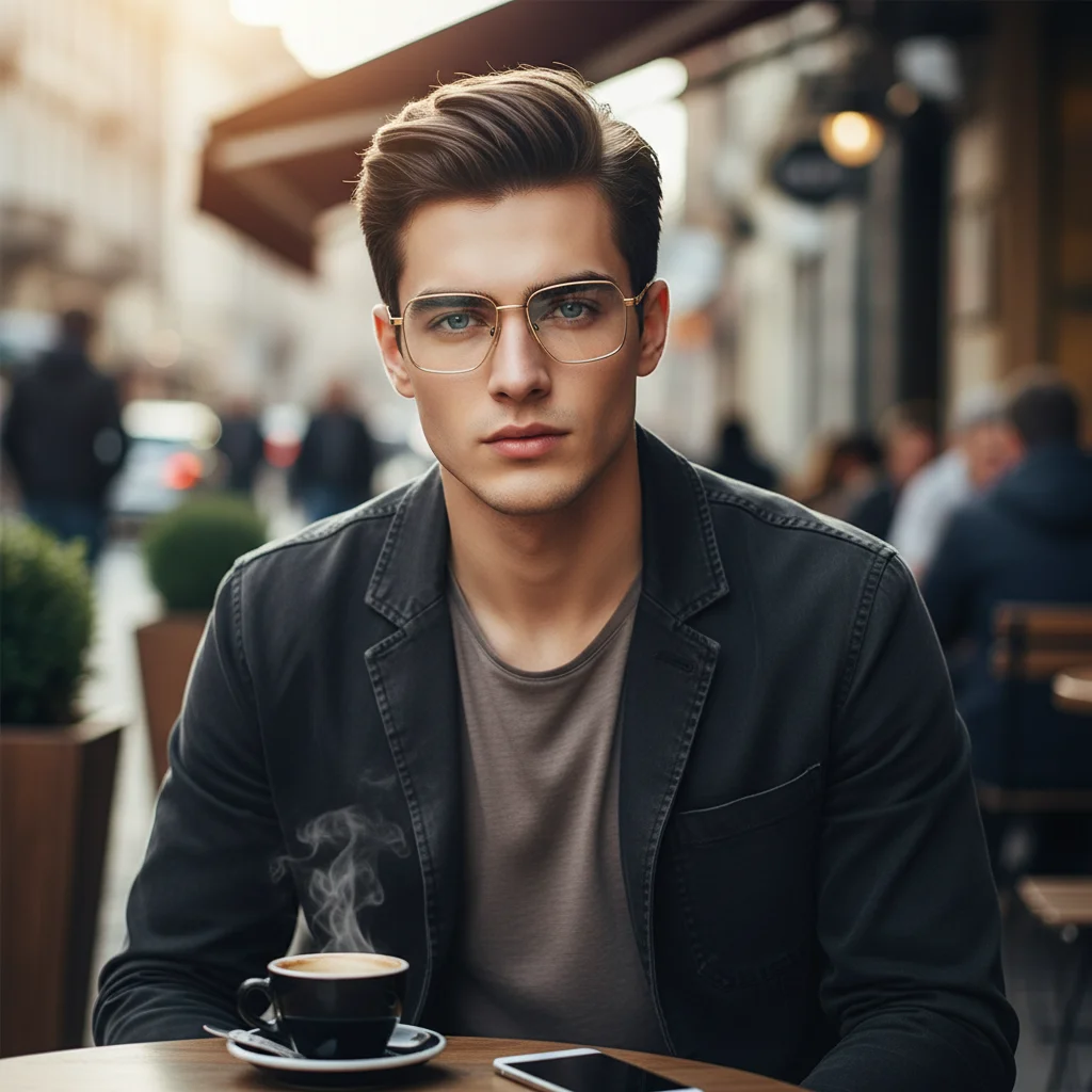 Vielseitiger Vintage-Business-Brillenrahmen aus Metall für Herren – Anti-Blaulicht-Gläser – für Autofahrerbrillen6013