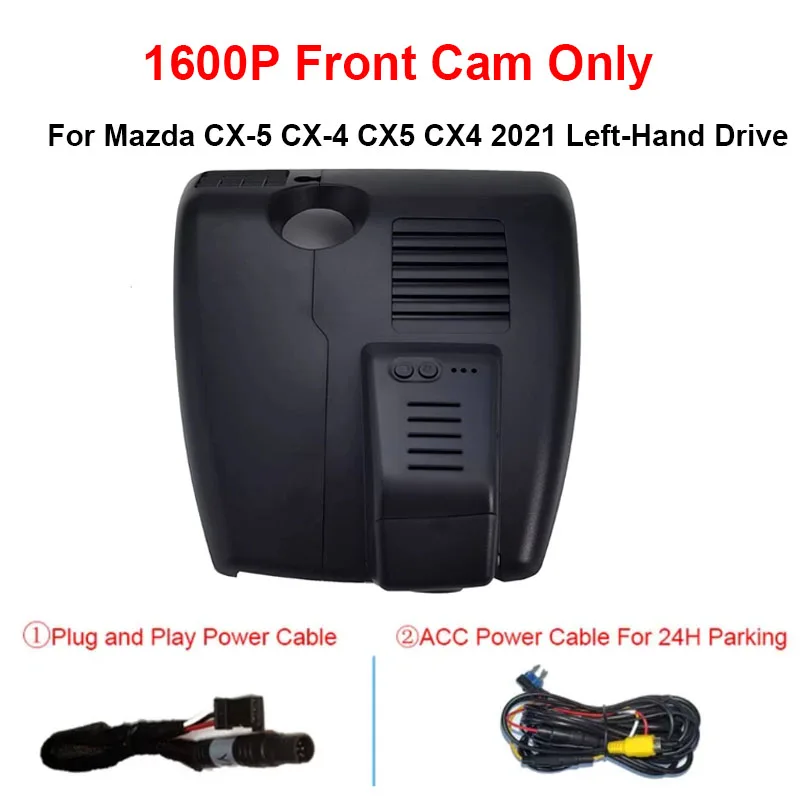 4K Voor- en Achteruitrijcamera Wifi Dash Cam Voor Mazda CX-5 CX-4 CX5 CX4 2017-2023 Linksgestuurde, Plug En Play Auto DVR APP Controle