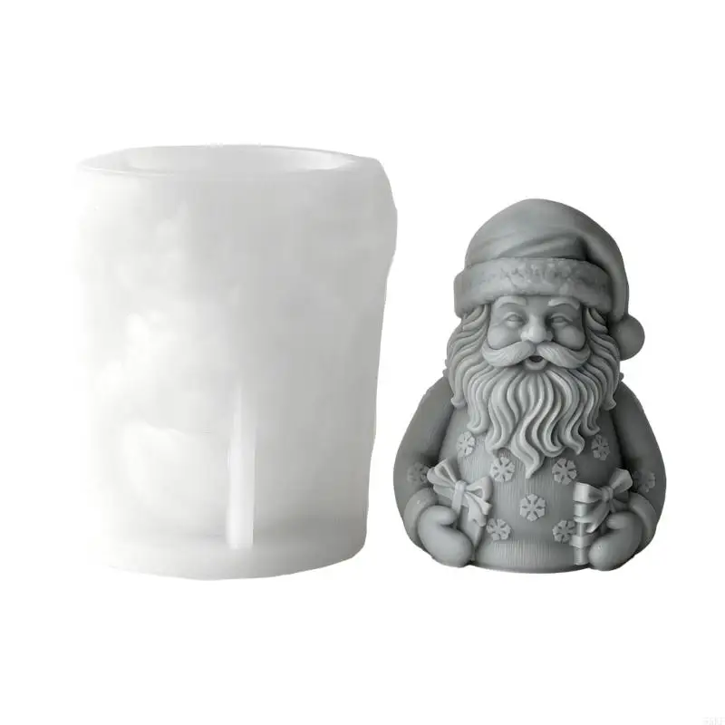 Detailed Santa Form with Raised Beard, Hat, and Gift Design 55KF