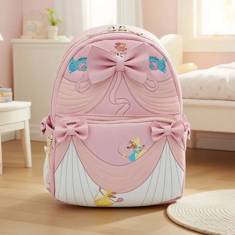 

Disney Cinderella Pink Backpack - Princess School Bag , Lightweight Adjustable Strap, Girls Gift, Movie Collectible