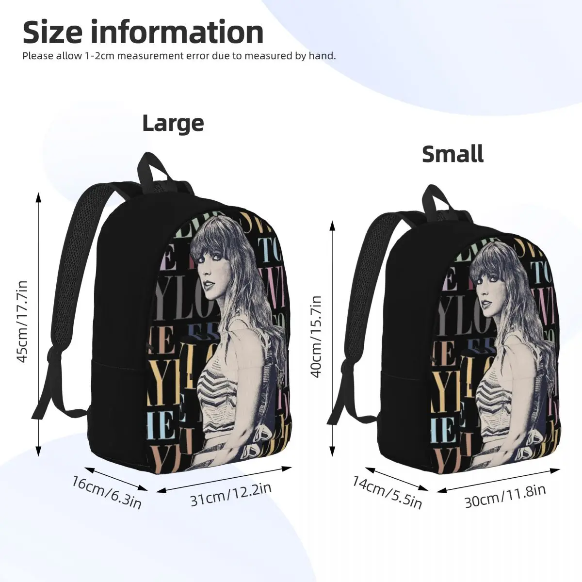 A mochila Eras Tour Cool com bolso, bolsas para laptop para homens e mulheres, mochila para caminhadas no ensino médio e viagem