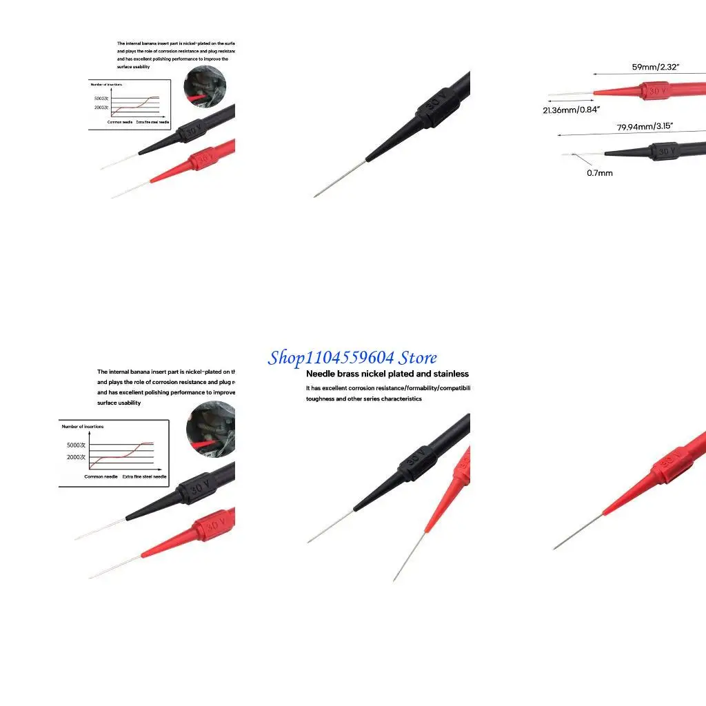 

12qm 4pcs проволоки прокатки зонда, изоляция, зонда, неразрушающий штифт, задний зонд, автомобильный автомобиль для автомобиля
