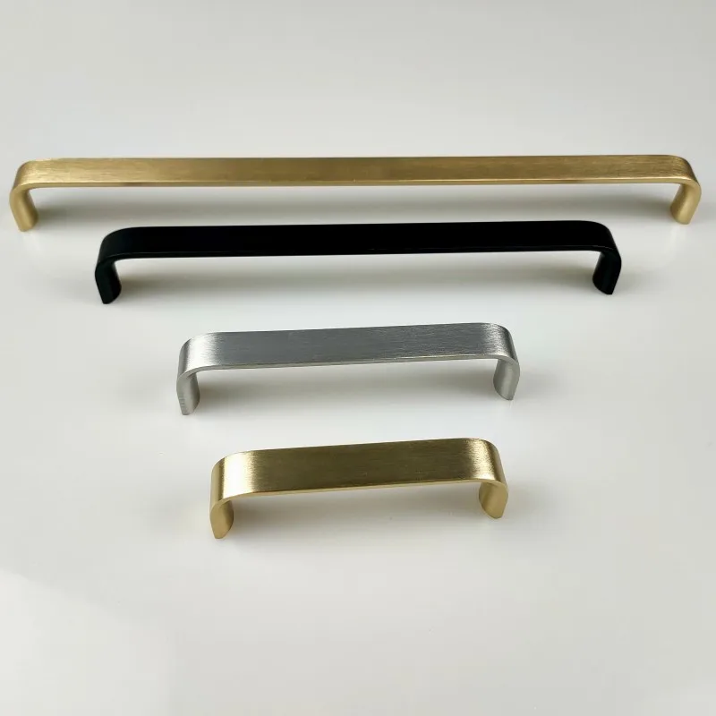 Tiradores Minimalistas Modernos para Armarios y Cómodas, Manijas Negras y Doradas para Puertas de Gabinetes, Perillas para Cajones de Armarios, Herrajes para Muebles de Cocina