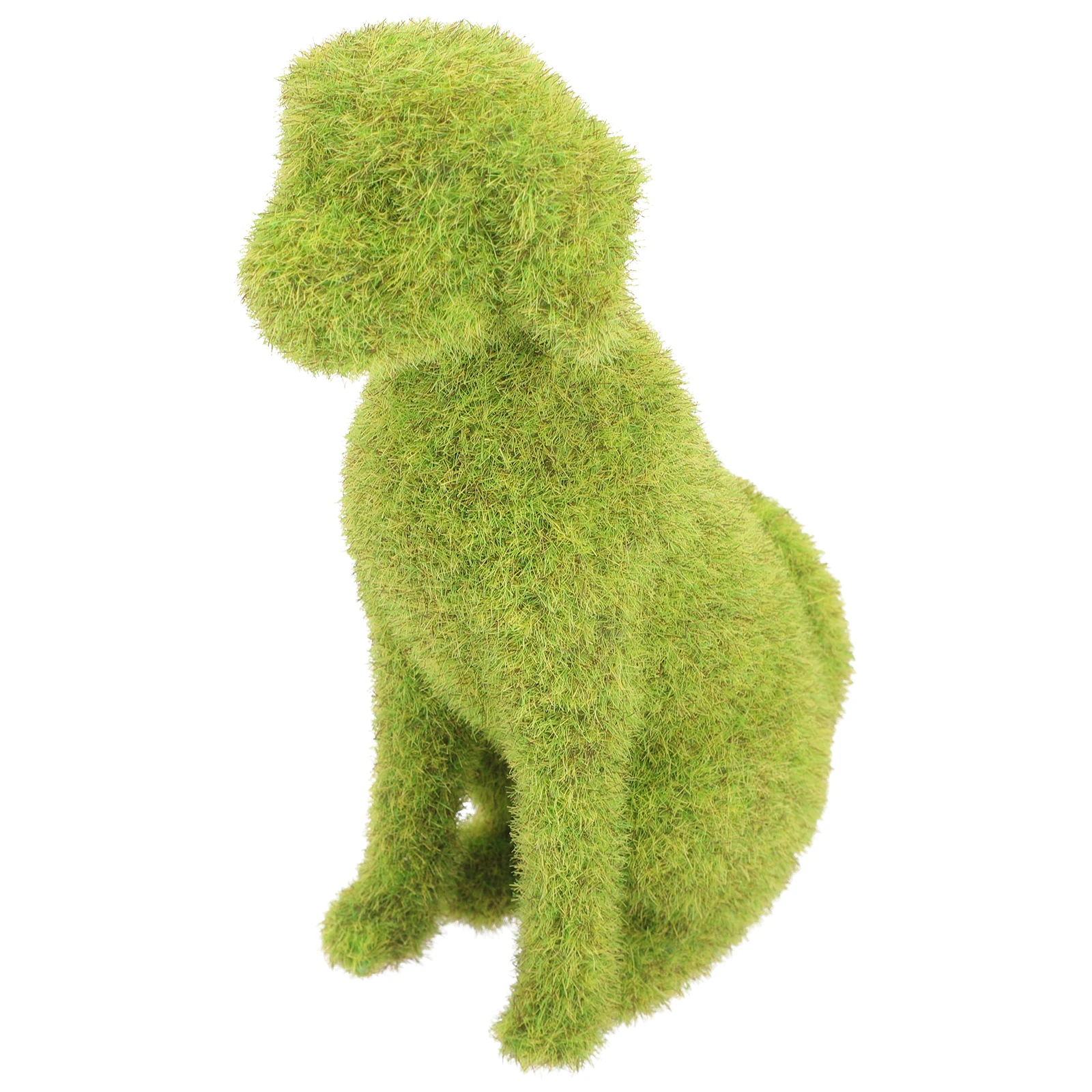 

Simulated Puppy Ornaments Green Dog Topiary Plastic Resin Fresh Colors Flocking Animal Lawn Garden Decoration Artificial Small