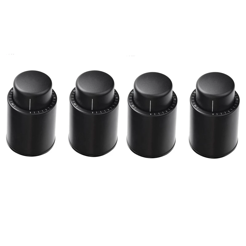 4 Pack Wine Bottle Stopper Vacuum Wine Stoppers Reusable Wine Preserver Wine Corks Wine Bottle Stopper