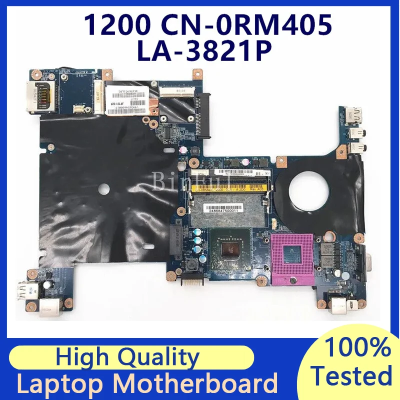 

CN-0RM405 0RM405 RM405 Mainboard For Dell Vostro 1200 V1200 JFT00 LA-3821P Laptop Motherboard 100% Full Tested Working Well