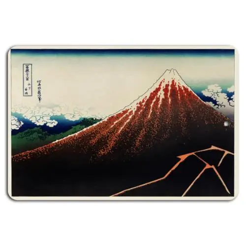 Majestic Mt. Fuji: Timeless Beauty in Red-Aluminum-tin sign