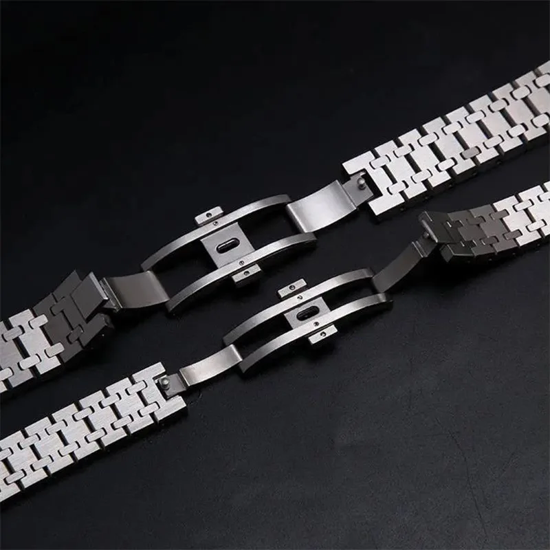Strap Steel Solid Stainless Steel Original 304 Men's and Women's Stainless Steel Watches Strap Wholesale