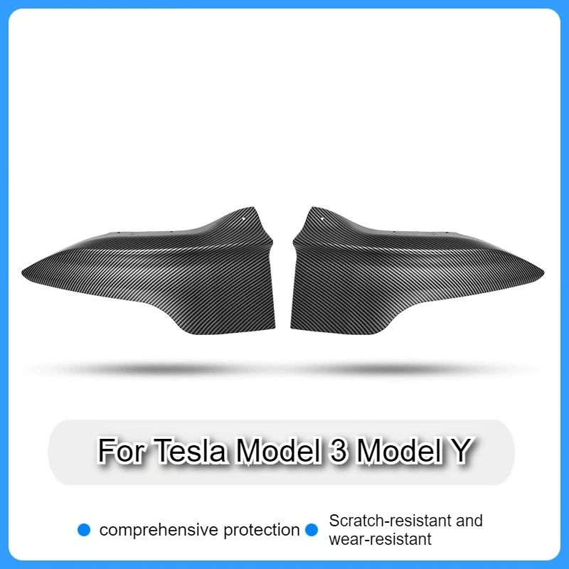 

2 шт., защита переднего бампера для Tesla Model 3/Y, полоски против столкновений, угловая защита, защита для бампера, черные аксессуары из АБС-пластика
