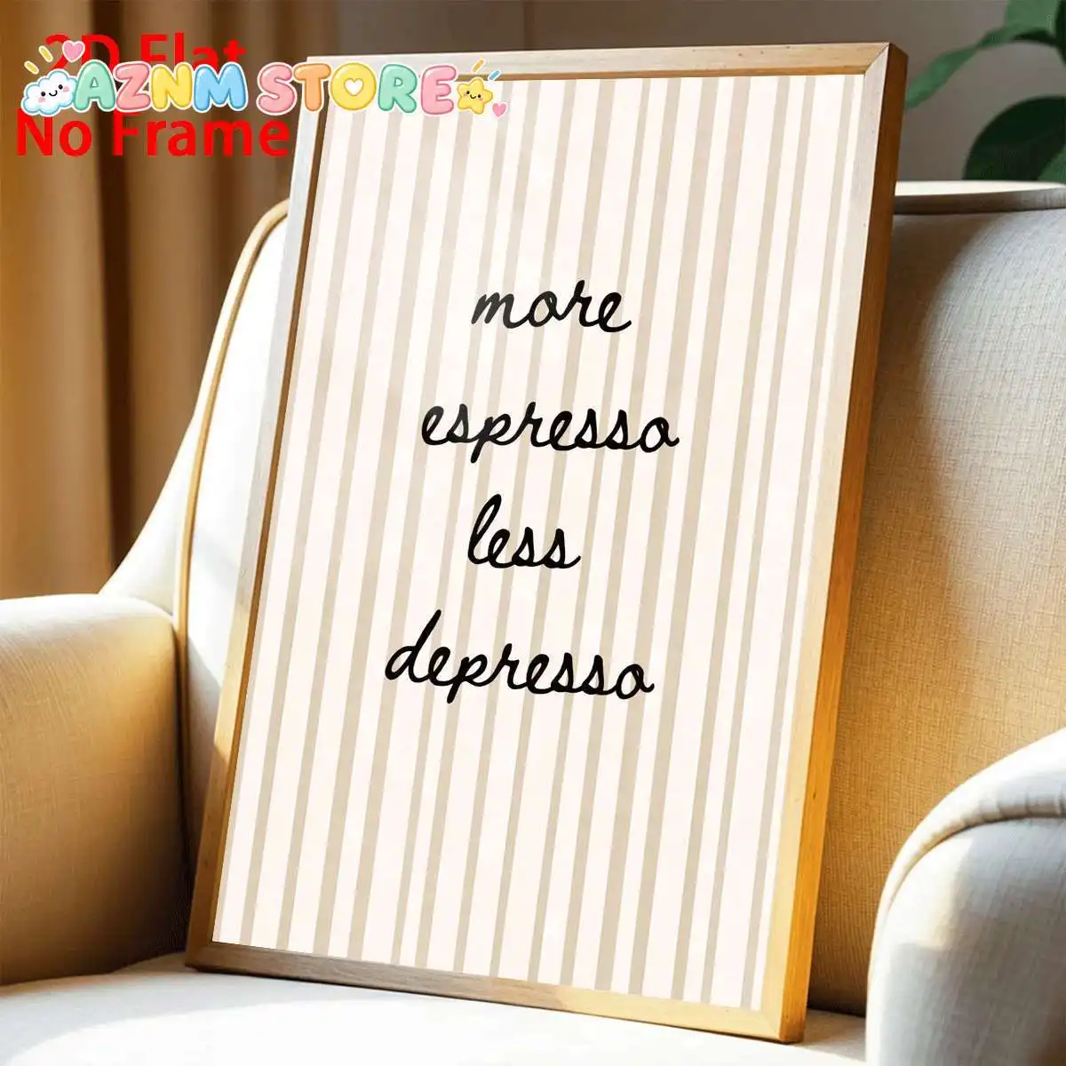 2027 1pc   Coffee Quote Art Prints Featuring Minimalist Script, Designed for Wall Decoration. These Unframed Canvas Prints Ar