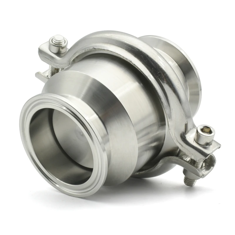 Suitable For 19-102mm Sanitary Grade 304/316 Stainless Steel Three Clamp Outer Diameter 55.5-119mm Vertical Check Valve 1.5 \