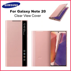 Original For Samsung Galaxy Note20 5G Smart Clear View Cover Clamshell Smart Sleep Case Protective Case