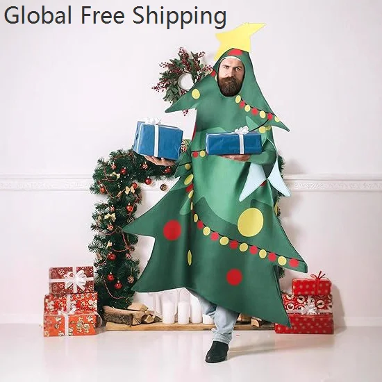 Christmas Tree Anime Role Playing Costume Carnival Christmas Halloween Adult Fun Show Jumpsuit Clothing Stage Prank Party Gift - Image 2