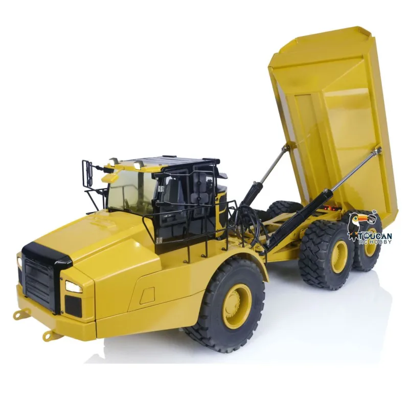 شاحنة مفصلية معدنية 6*6 RC 1/14 جهاز تحكم عن بعد هيدروليكي RTR مطلية باللون الأبيض DIM K745 745D أسطوانة صمام المضخة THZH1301-SMT6