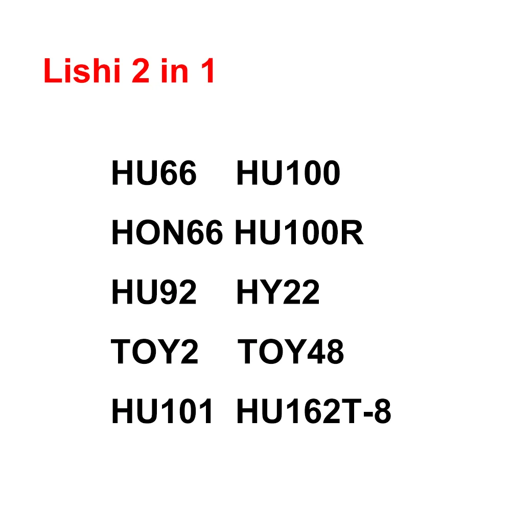 Original Lishi 2-in-1 HU66 HU100 HON66 HU100R HU92 HY22 TOY2 TOY48 HU101 HU162T-8 lishi Tool tool Stainless s