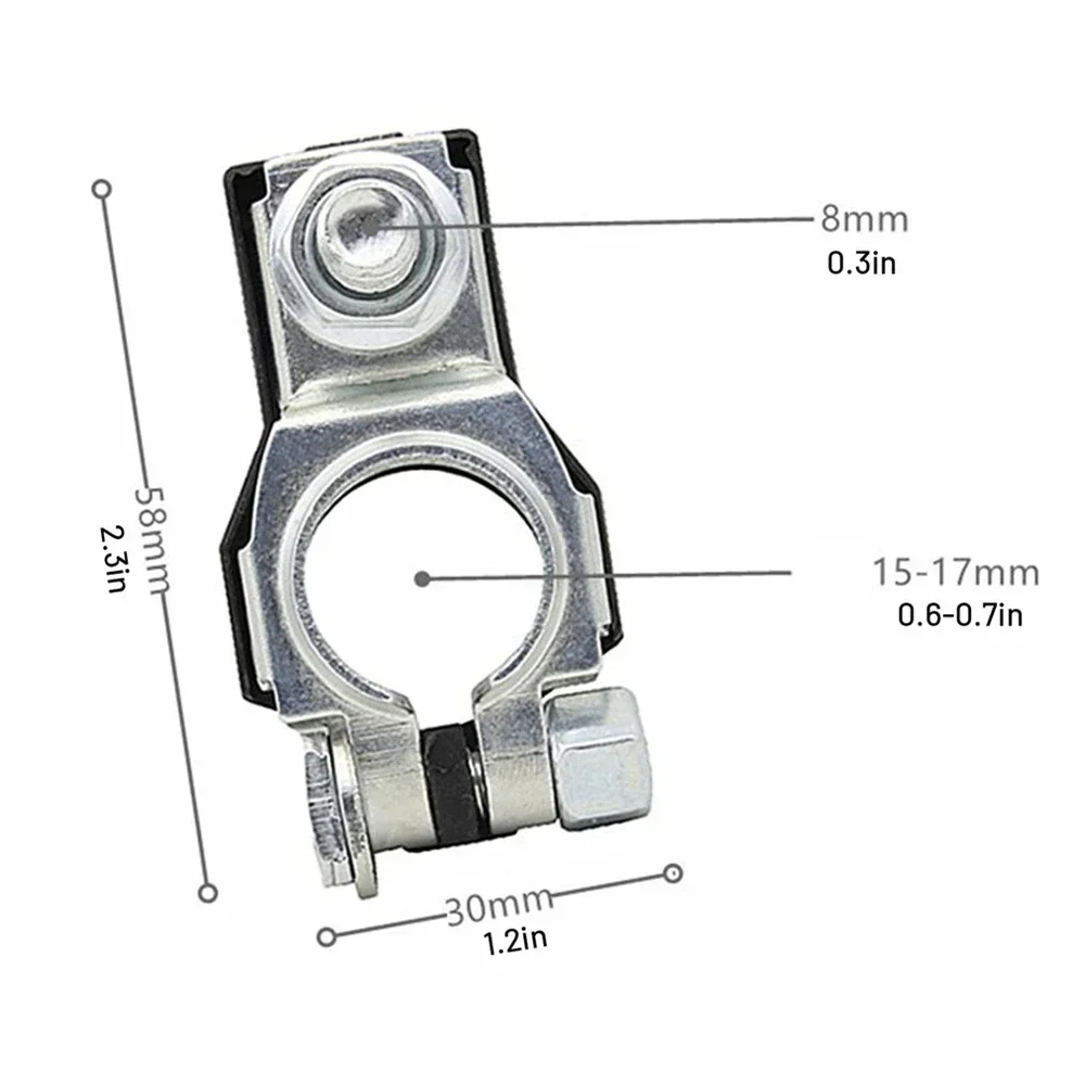 Pinces de câble de borne de batterie automobile, connecteur à dégagement rapide, positif + négatif, voiture, caravane, bateau, accessoire, 12V, 24V, 2 pièces