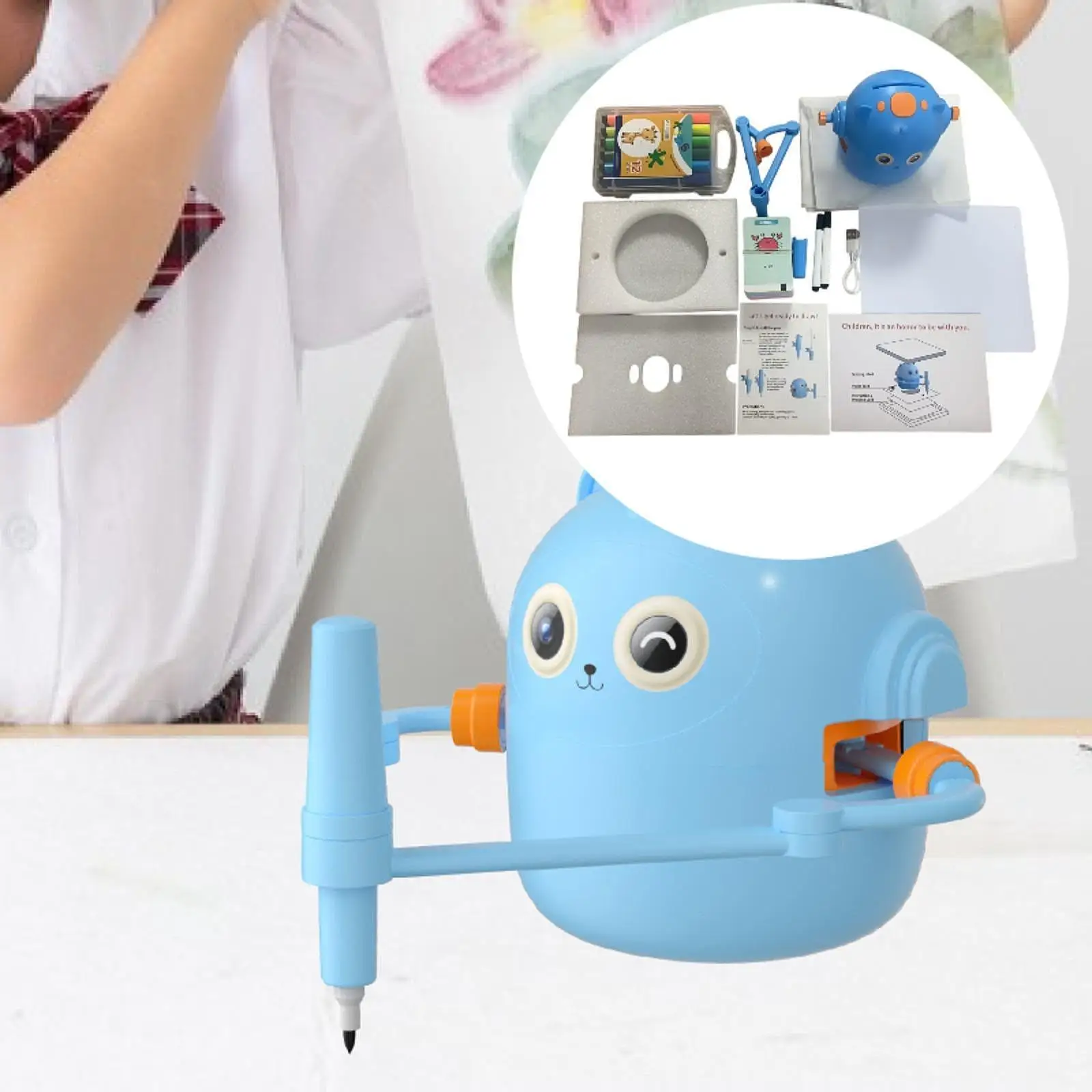 Drawing Robot for Kids Lightweight Portable Creative Drawing Machine for Boys Girls 3 4 5 6 7 8 Year Old Children Birthday Gift