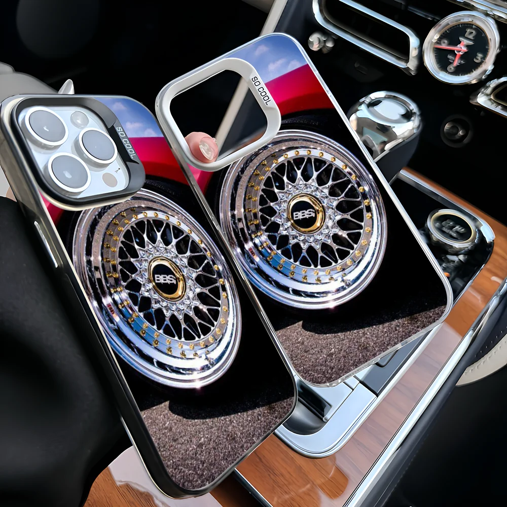 

Epc BBS Car Rim Wheel Phone Case IMD Phone Case For IPhone 16 15 14 13 12 11 Pro Max Plus Color Silver Cover