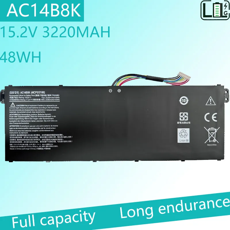 AC14B8K Battery for Acer Nitro 5 AN515-51 AN515-52 AN515-53 Aspire V3-371 V3-111 ES1-111 ES1-512 R3-131T R5-471T R7-371T R7-372T