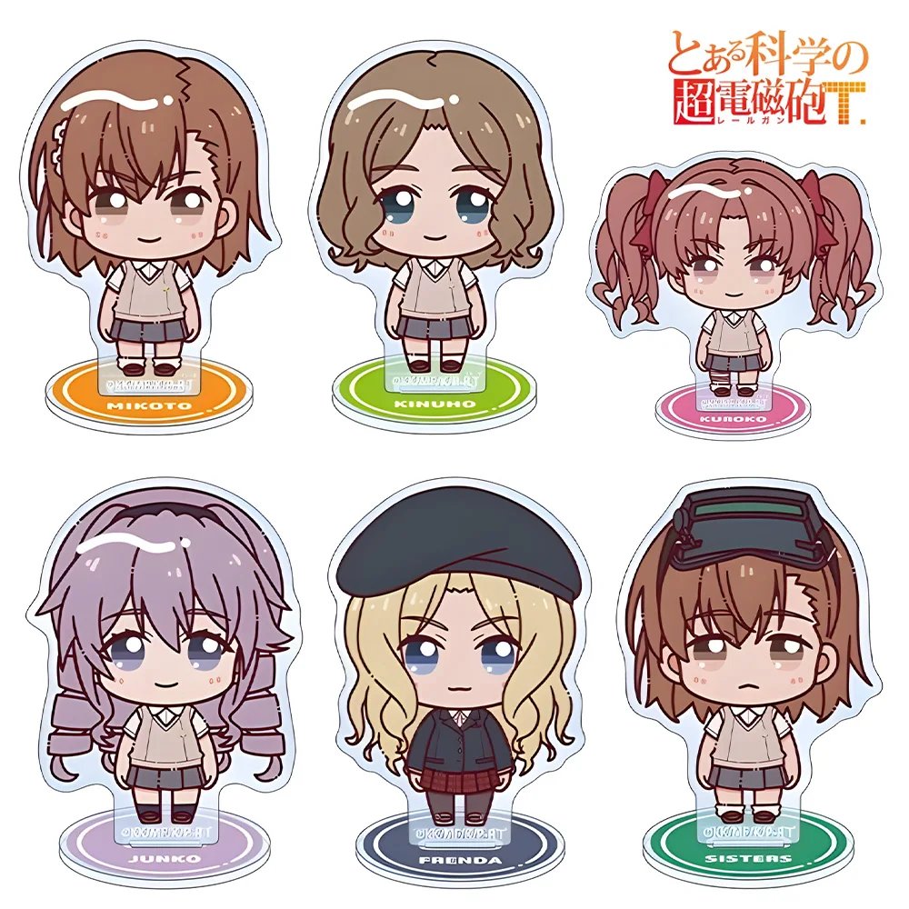 A Certain Scientific Railgun T Mikoto Misaka Ruiko Saten Misaki Shokuhou Kuroko Shirai Chibi Acrylic stand figure keychain Toy
