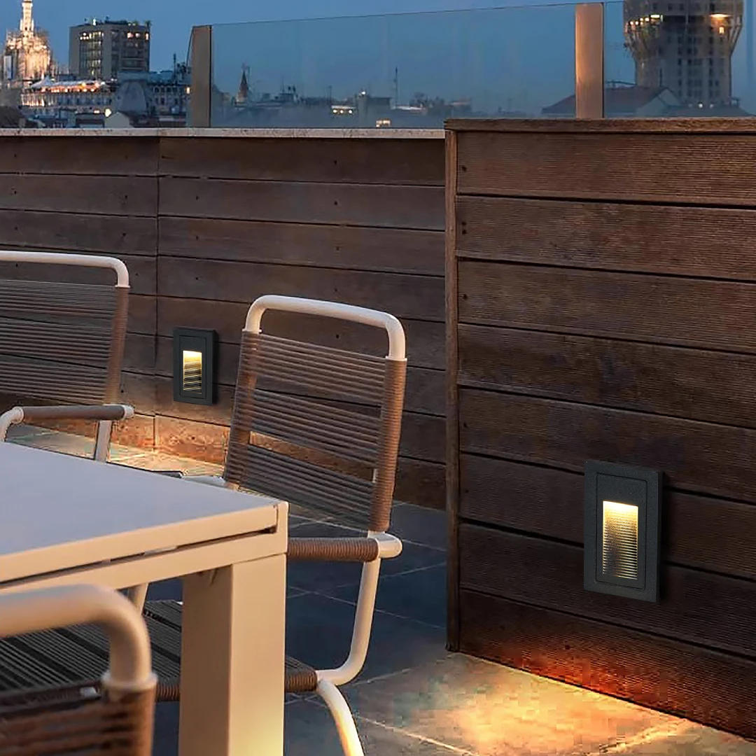 

IP65 3w Aluminum Recessed Corner Light Outdoor Corridor Step Stair Light Emitting Diode Wall Light