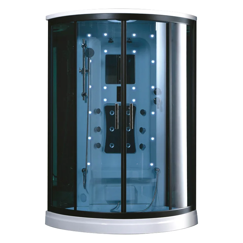 

Steam shower room cabin enclosure bathtub whirlpool tub with TV & DVD