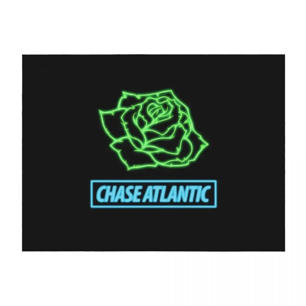 

Chase Atlantic Neon Rose Design transparent blue/green Throw Blanket Hairy Bed covers Loose For Decorative Sofa Blankets