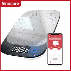 Sinocare Clearance OZ/ML/G Kitchen Scale Stainless Steel Food Weighing Scale LED Display Bluetooth