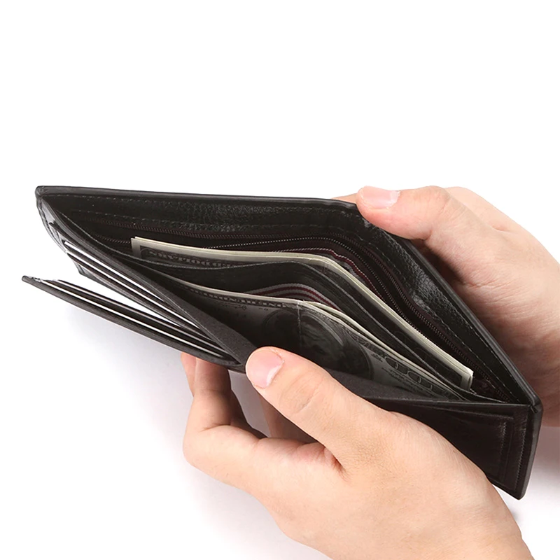 Vintage Leather Short Small Wallet Simple Practical Lightweight Card Holder Purse