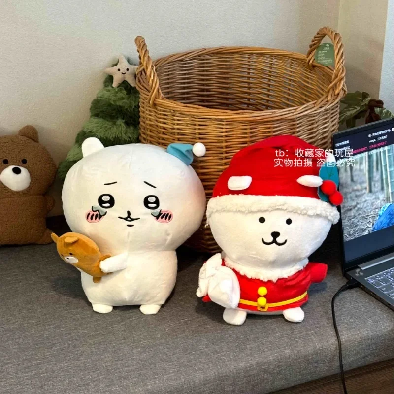 Peluche casero Nagano Santa Claus Anime Kawaii Chiikawa pesadilla llorando cara muñeca de dibujos animados juguetes almohada adornos regalo de cumpleaños