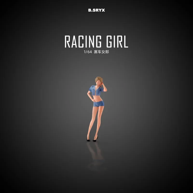 1:64 anime corrida menina mini boneca figura modelo em miniatura fotografia adereços modelo de cena diy mesa areia paisagismo ornamento presente