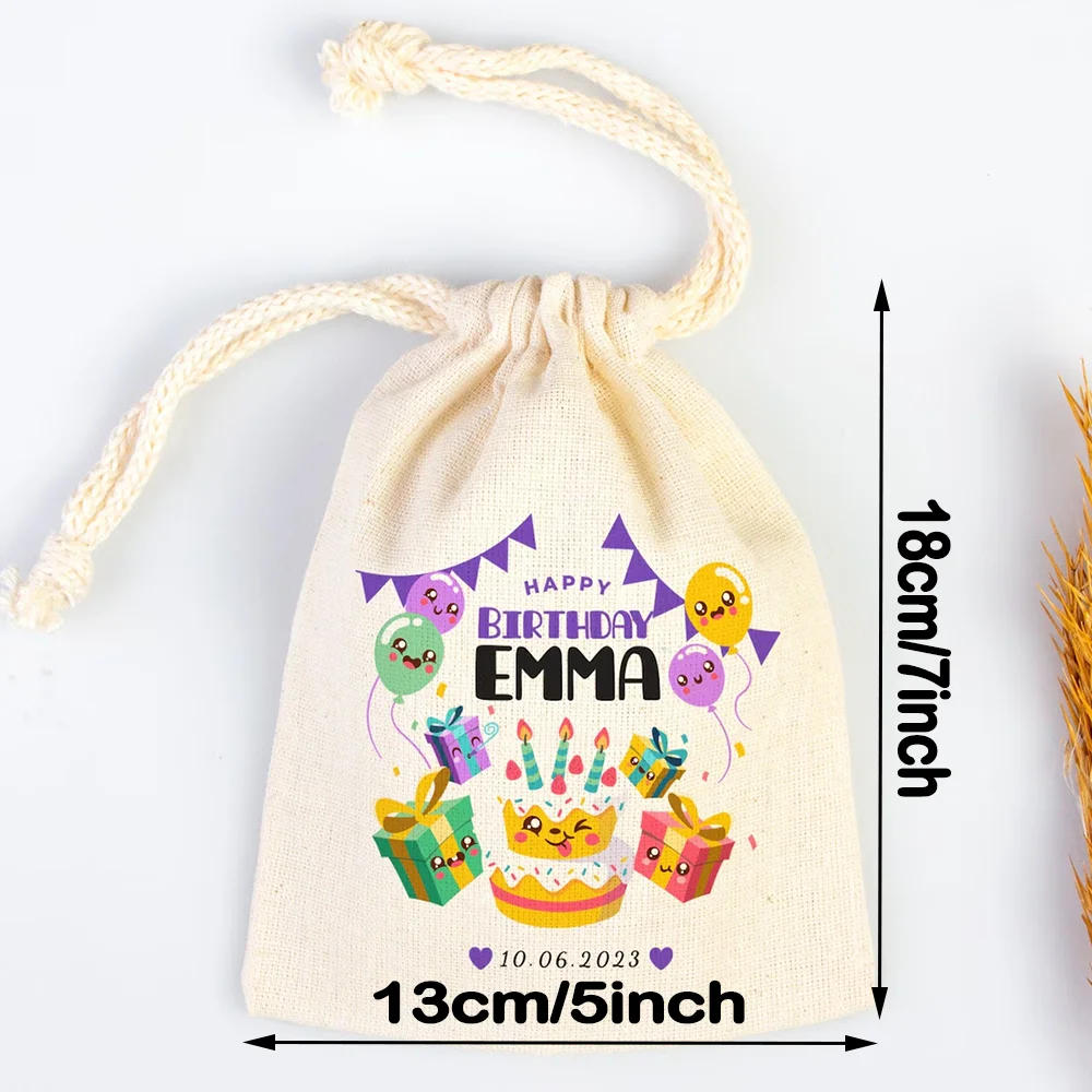 اسم شخصي 5 قطع حقائب هدايا لحفلات أعياد ميلاد الأطفال، هدايا ترحيب لطيفة لحفلات أعياد الميلاد للأصدقاء والأقارب