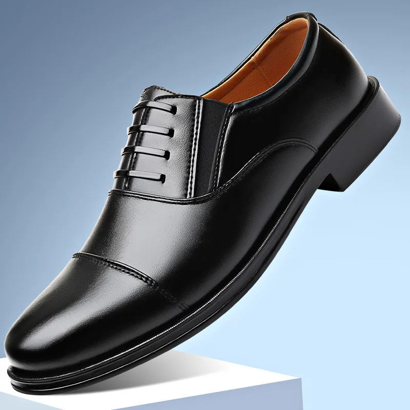 

Men Classic Dress Shoes Formal Oxfords Business Office Wedding Shoes Wear Elegant Casual Leather Zapatos Brock Men Flat Shoes