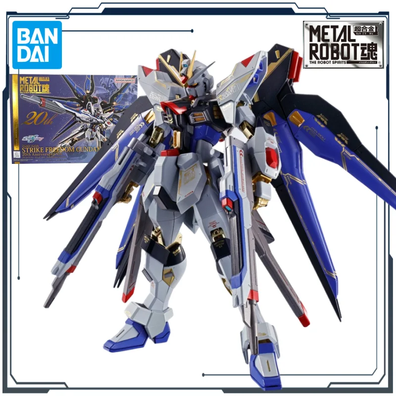 

BANDAI Original METAL ROBOT SPIRITS ＜SIDE MS＞ Strike Freedom Gundam 20th Anniversary Ver. Mech Product Figure Toys for Boys Gift