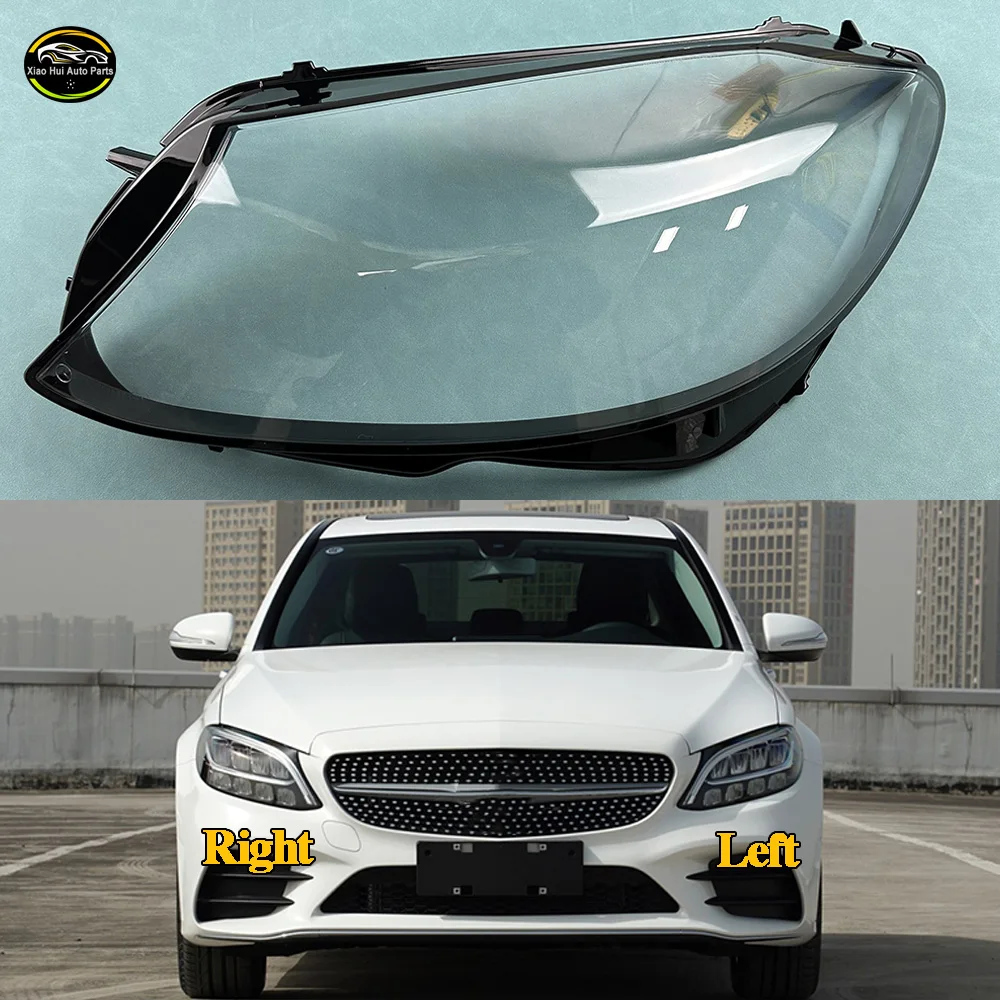 

For Mercedes-Benz C-Class W205 C180 C260L C280 C300 2019 2020 2021 Car Front Headlight Lens Cover Auto Case Headlamp Lampshade