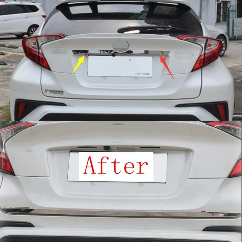 For Toyota C-HR CHR 2016 - 2023 Rear Trunk Tailgate Door Molding Streamer Strip Protector Bezel Cover Trim