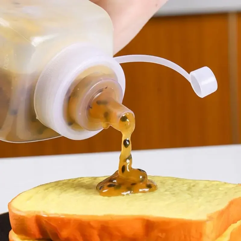 Large Caliber Dustproof Squeeze Dispenser Bottle 1000ml For Salad Sauce Olive Oil Kitchen Seasoning Gadget