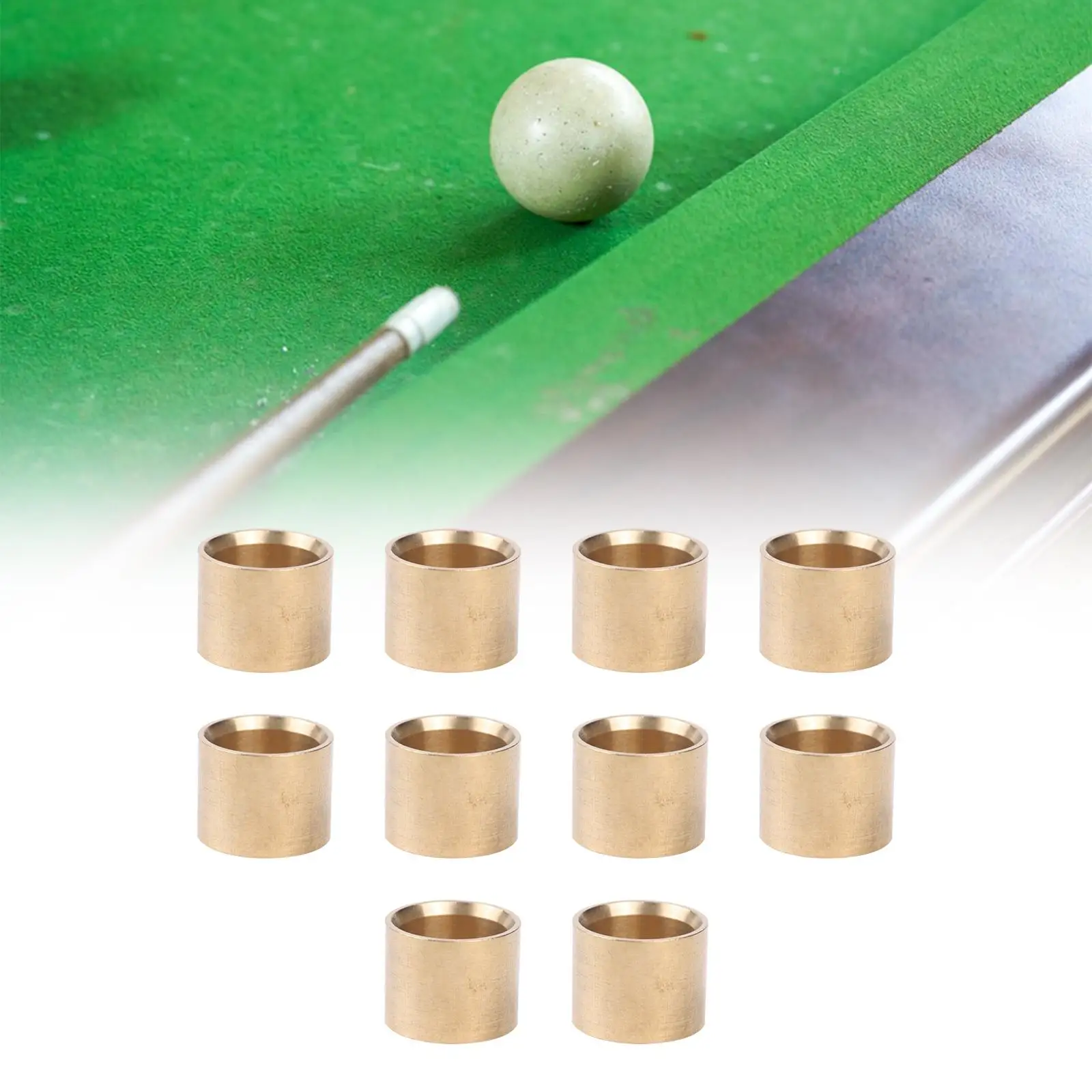 Billiard Cue Ferrule Durable Copper Repair Accessory Replaceable Tip for Billiards Cue Maintenance Set