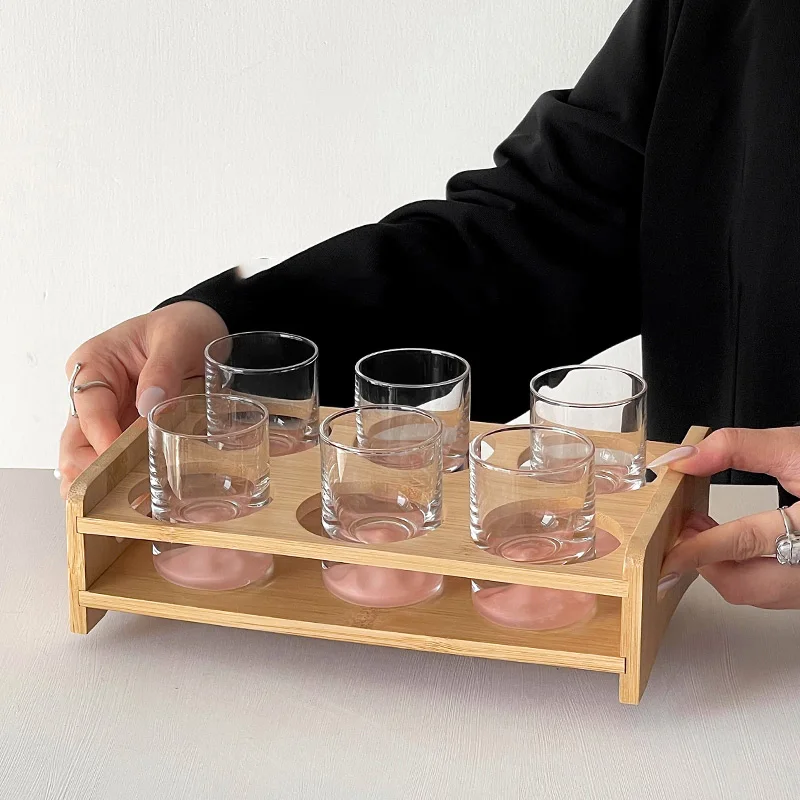 الوردي جبل الزجاج الأبيض كأس النبيذ مجموعة المنزل برواري كوب واحد ضوء الفاخرة الراقية كوب الخمور الصغيرة كوب الخمور القوي #5