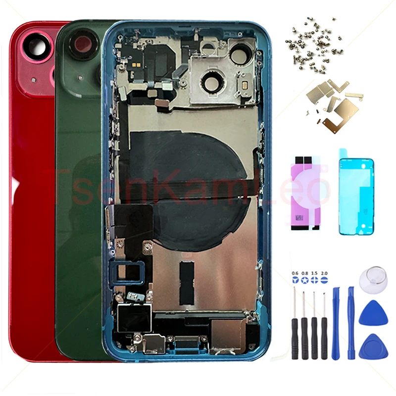 [TKL] Full Back Housing with Flex for iPhone 13 Back Battery Door Glass Cover Universal, 5G & European Version