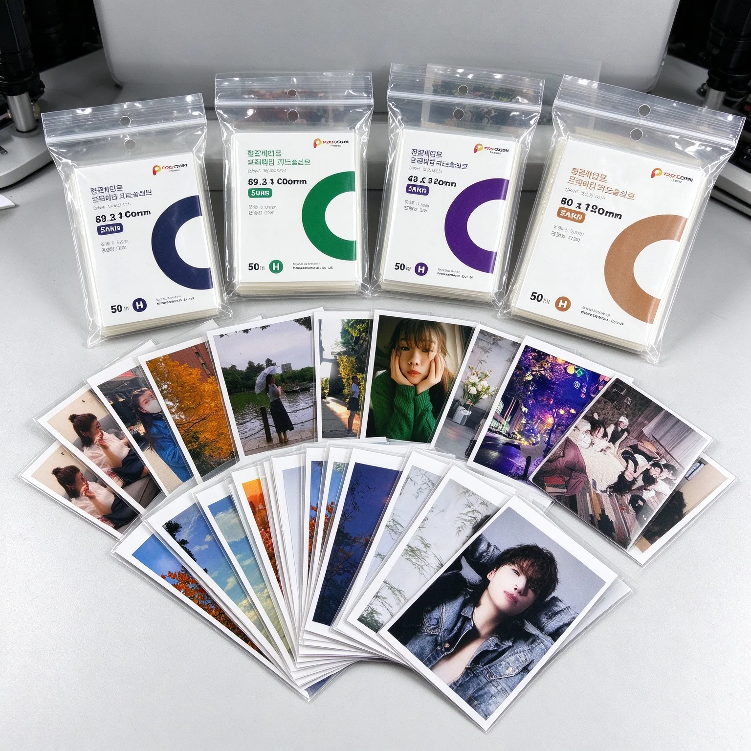 50Pcs 61x91mm Hard Photo Card Sleeves Clear Acid Free CPP Anti-Scratch Kpop Photocard Holder Protector Film Album Binder TCG