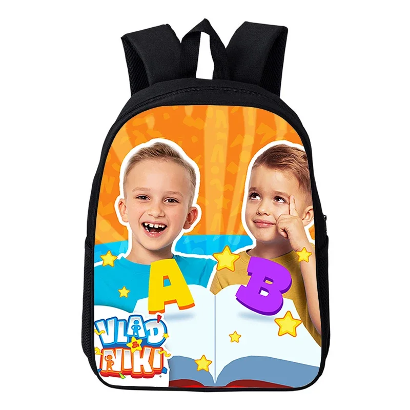 16 Inch Vlad And Niki 3d Print Backpack for Preschool Boys Girls Kids Kindergarten School Bag Waterproof Bagpack Toddler Bookbag